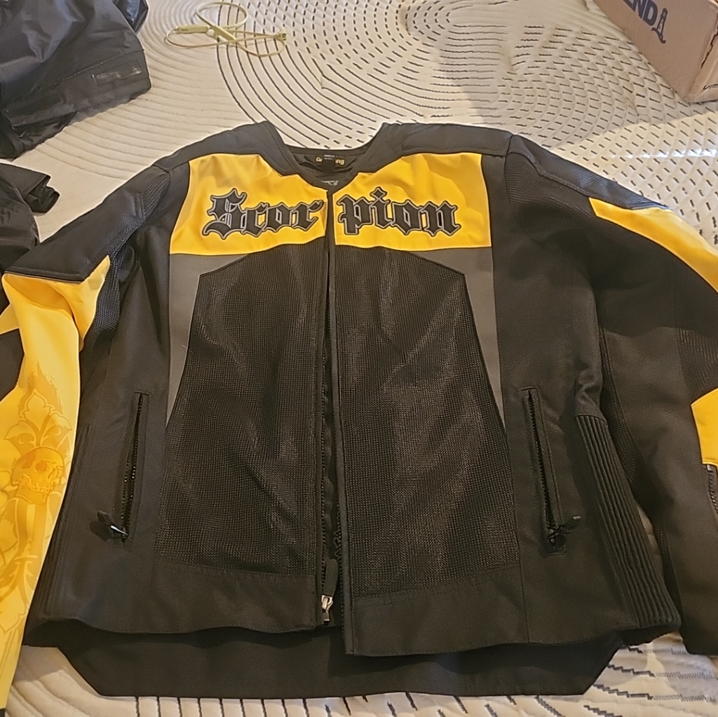 Black/Yellow Men's Scorpion Motorcycle Jacket